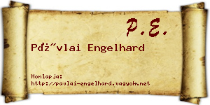 Pávlai Engelhard névjegykártya